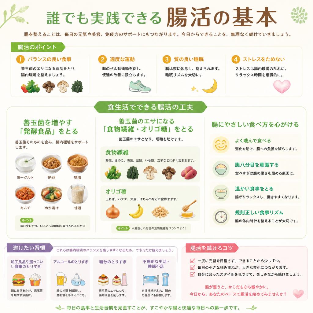 初心者でも安心！カンタン腸活法