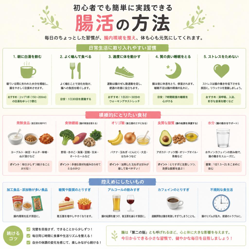 簡単にできる腸活マニュアル