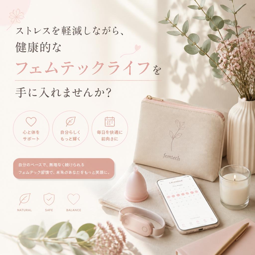 ストレスを軽減しながら、健康的なフェムテックライフを手に入れませんか？