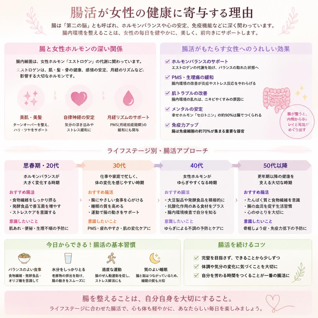 女性の健康と腸活の関係