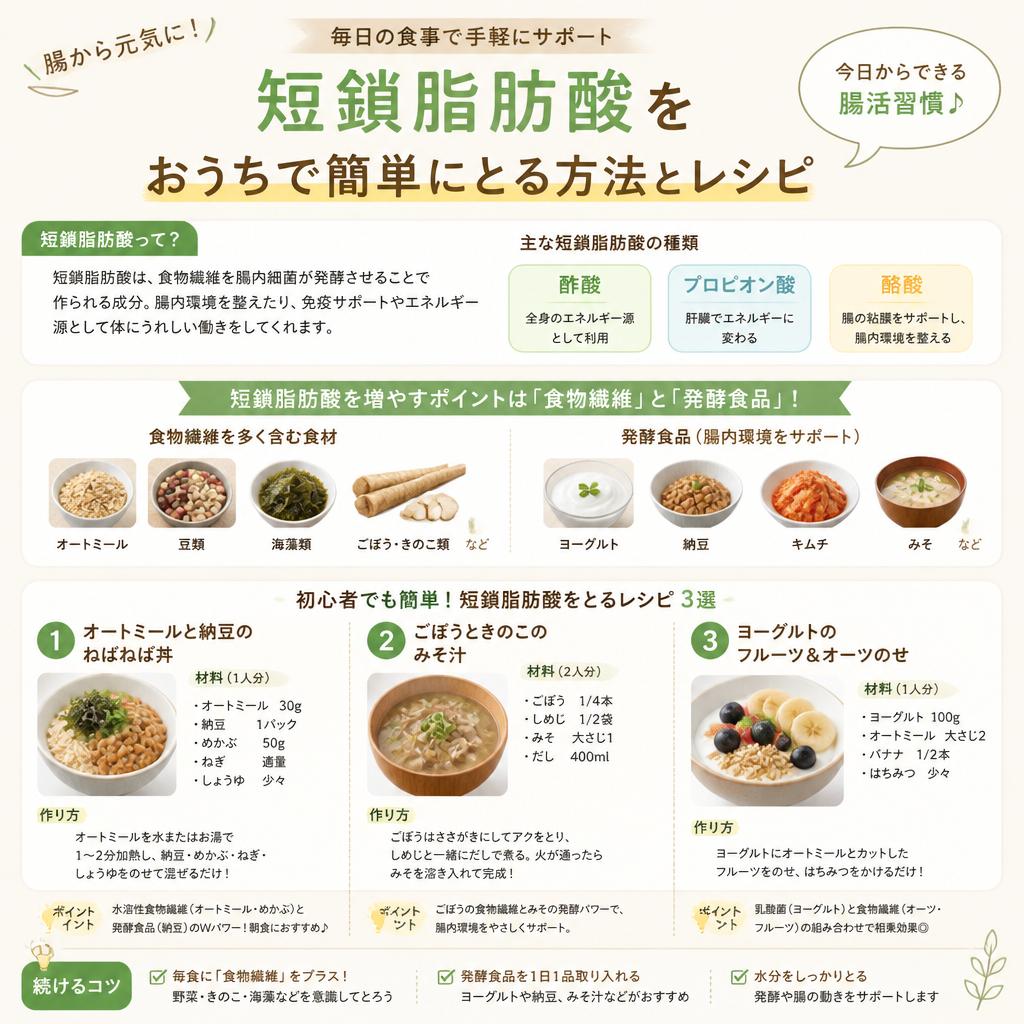 自宅でできる短鎖脂肪酸の取り入れ方