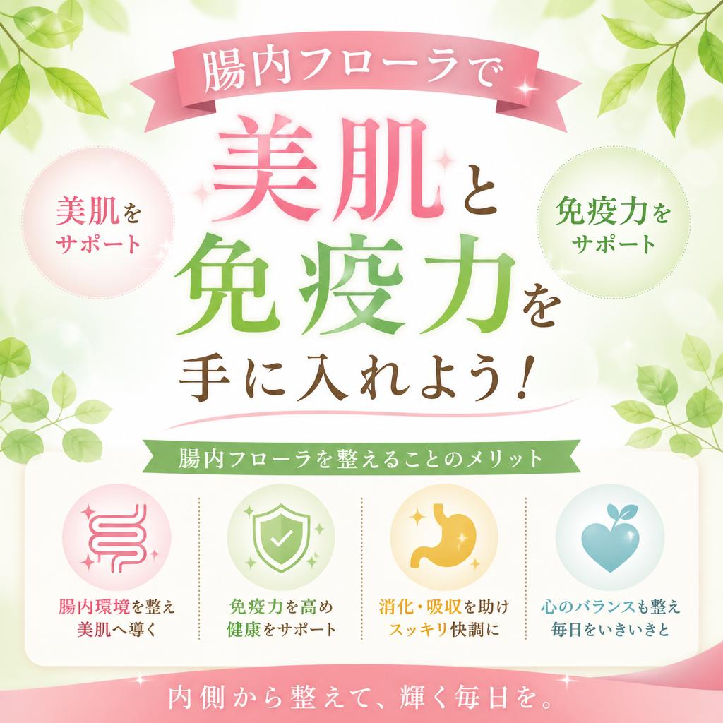 腸内フローラで美肌と免疫力を手に入れよう！