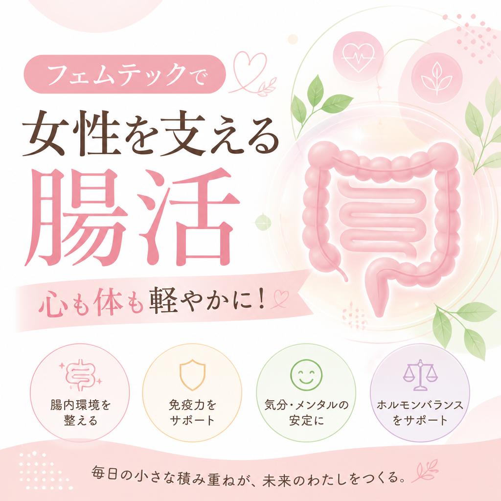 フェムテックで女性を支える腸活：心も体も軽やかに！