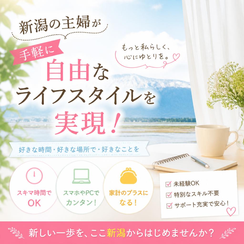 新潟の主婦が手軽に自由なライフスタイルを実現！