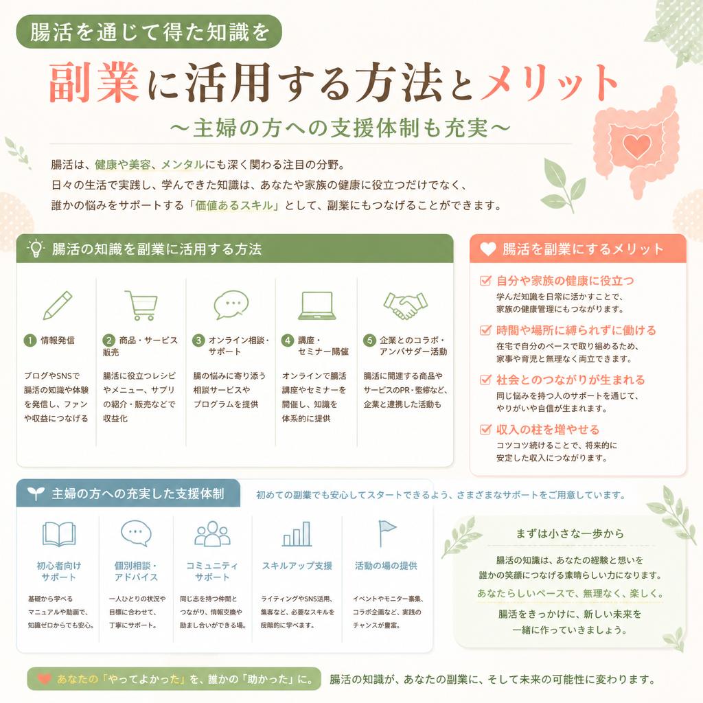 腸活と主婦の副収入の可能性