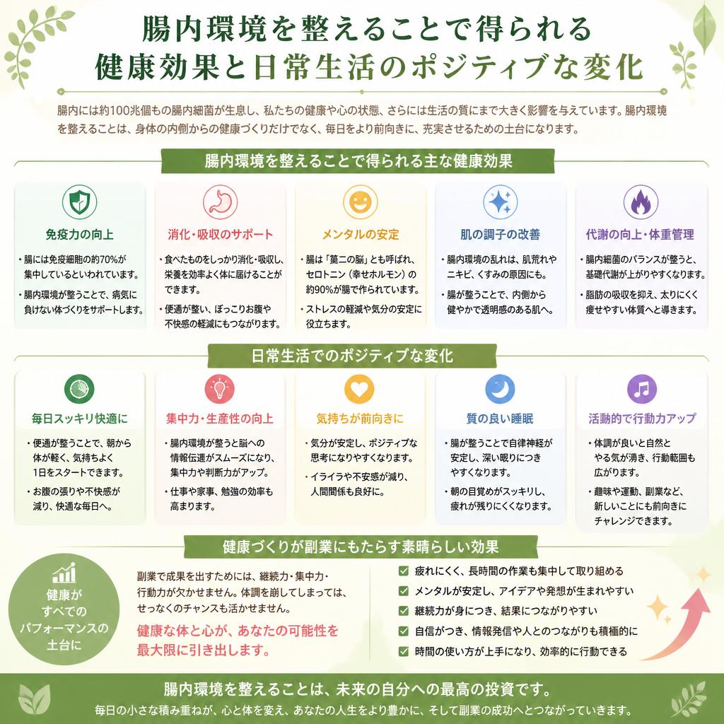 腸活がもたらす健康の利点