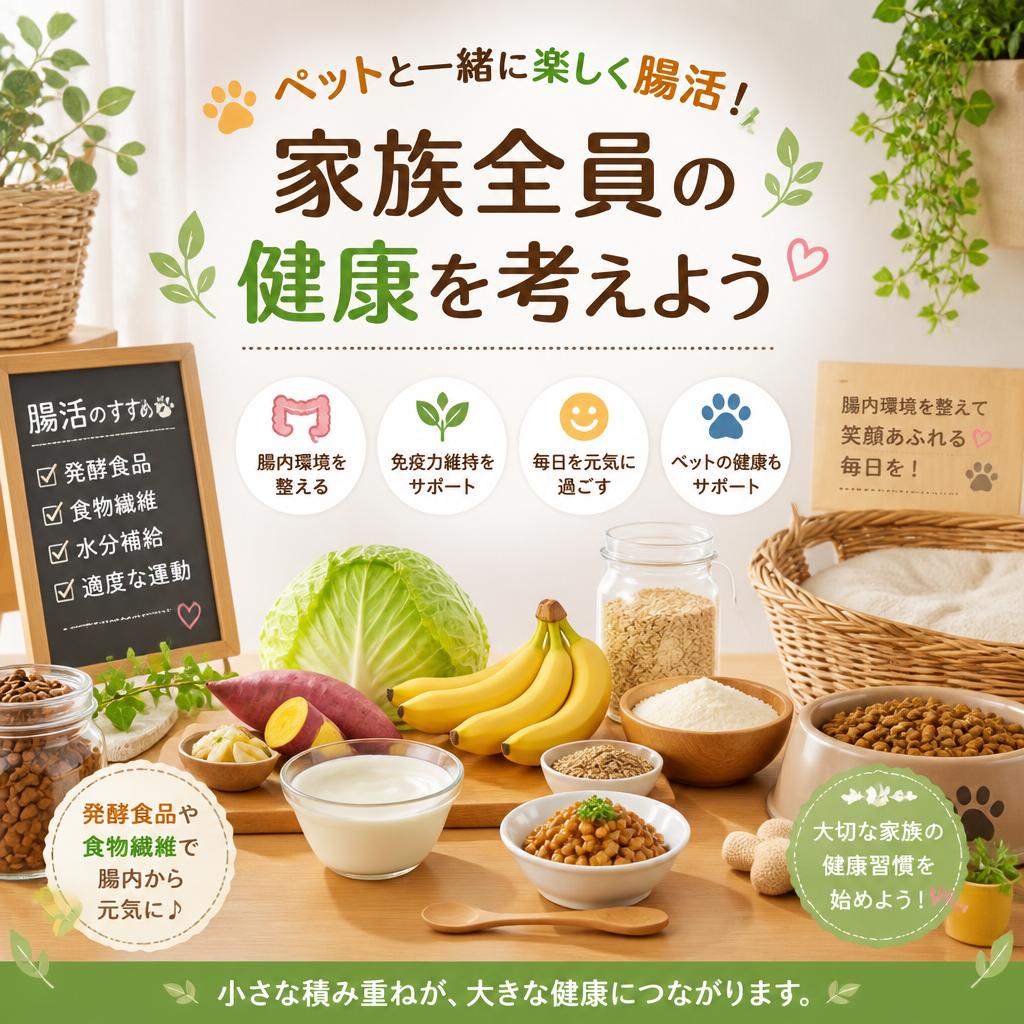 ペットと一緒に楽しく腸活！家族全員の健康を考えよう