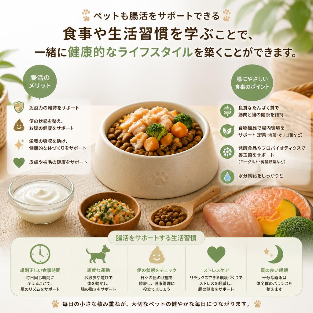ペットと一緒に楽しく腸活を始めよう！