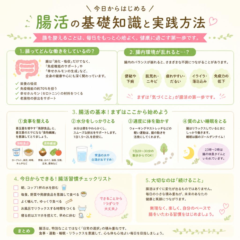初心者でも安心!腸活の基本を習得