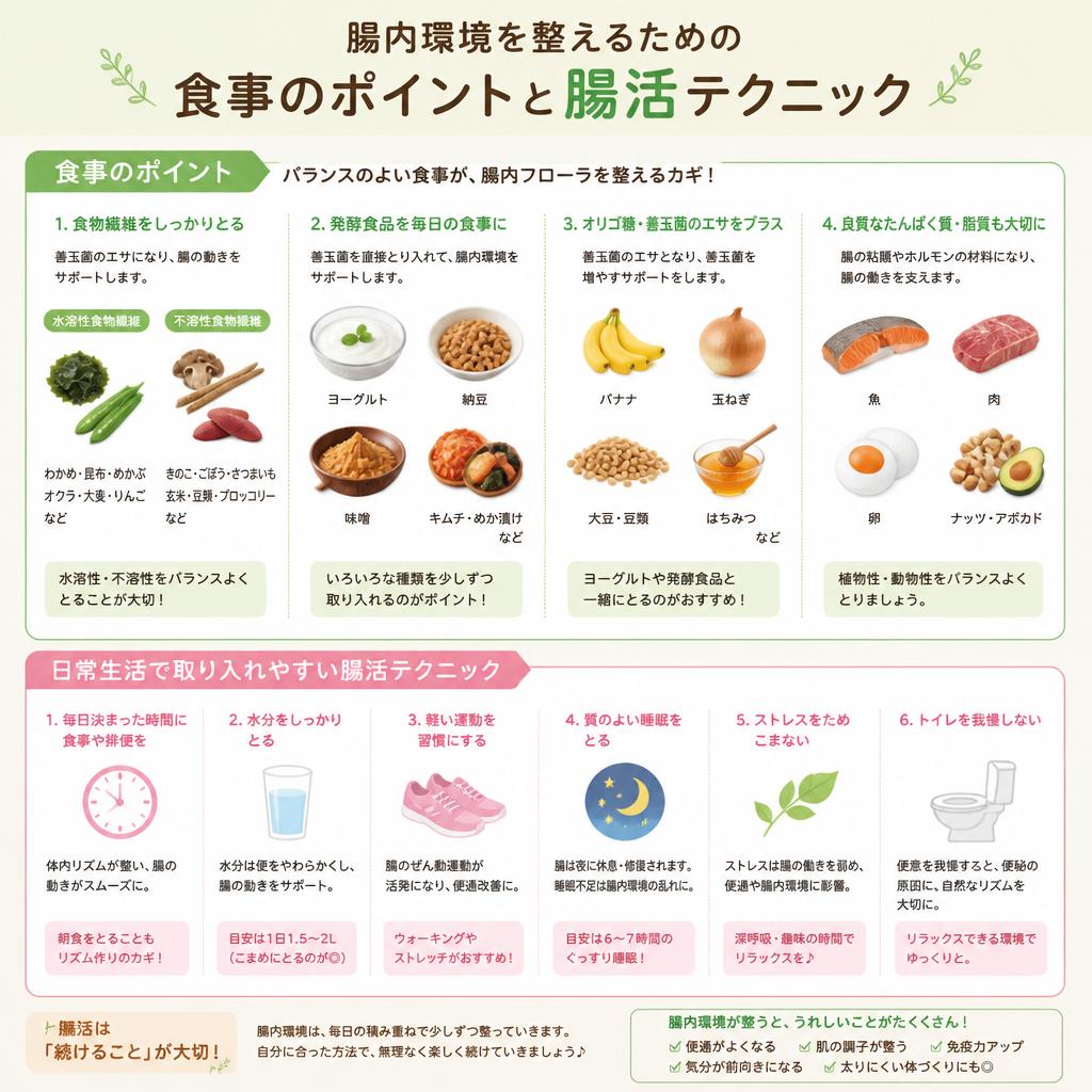 腸内環境改善のための具体的な方法