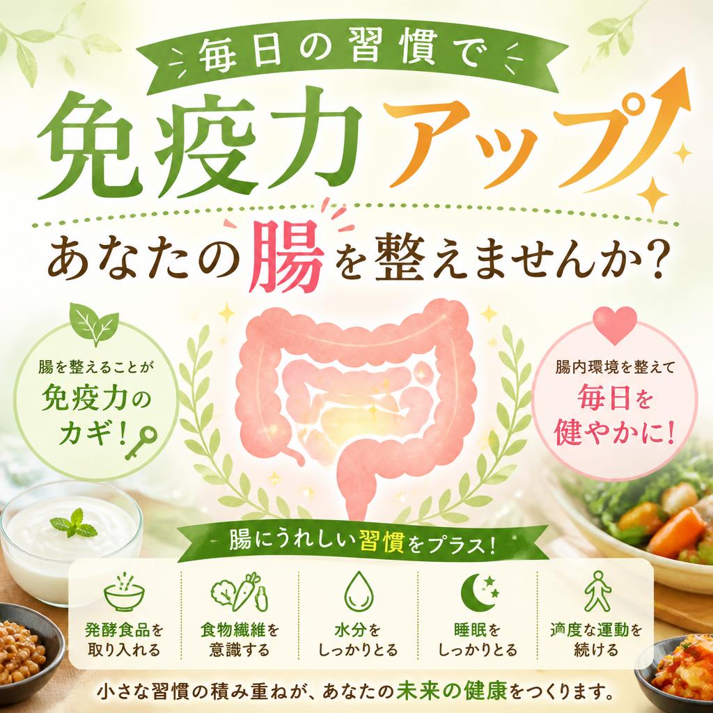 毎日の習慣で免疫力アップ！あなたの腸を整えませんか？