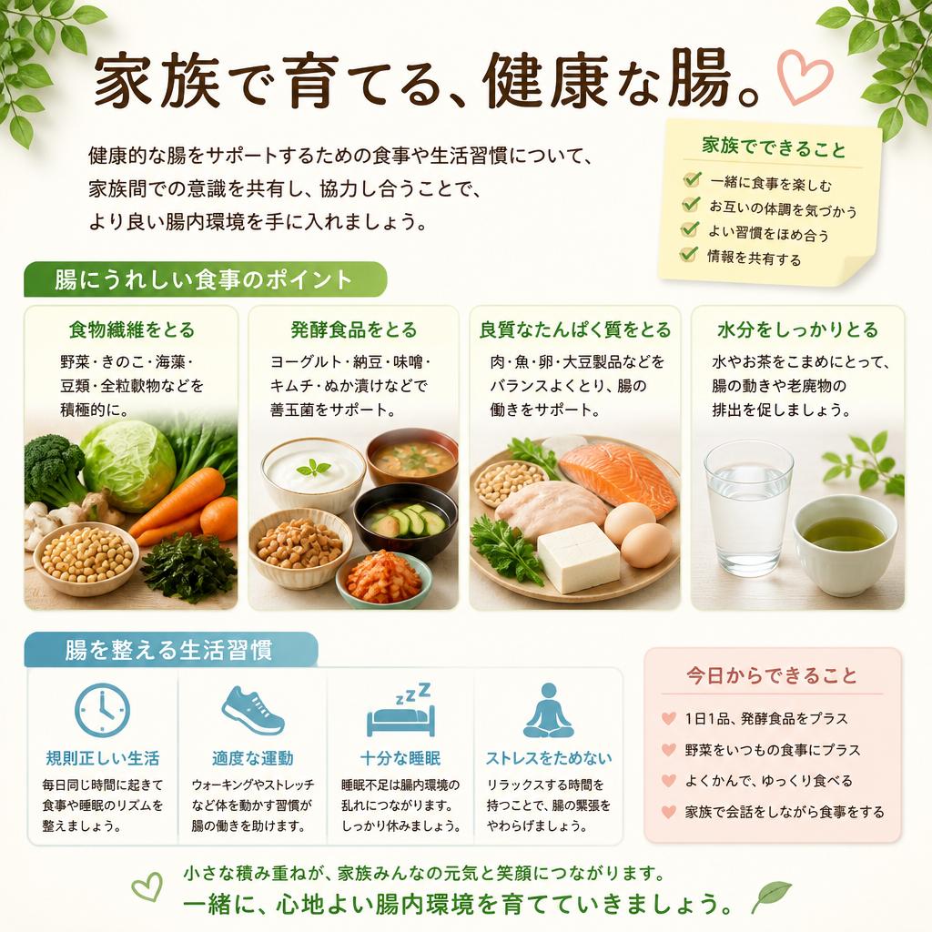 腸活の秘訣を家族で共有しよう