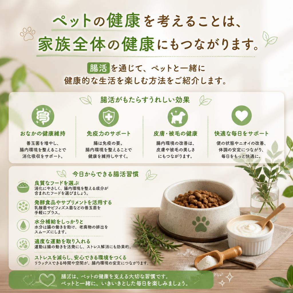 ペットと共に実践する腸活