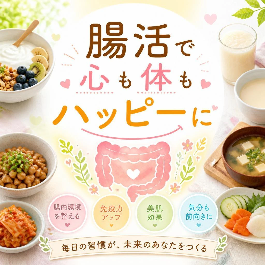 腸活で心も体もハッピーに