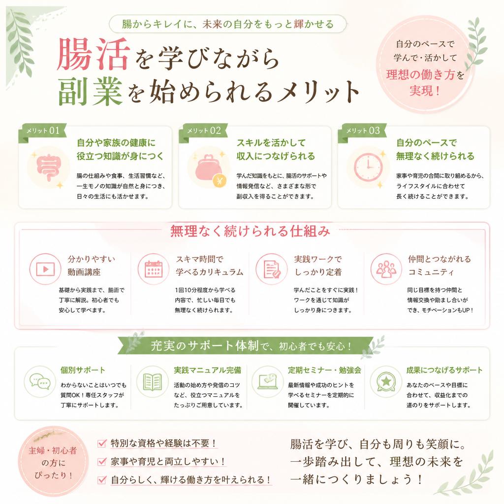 副業としての腸活セミナーの魅力