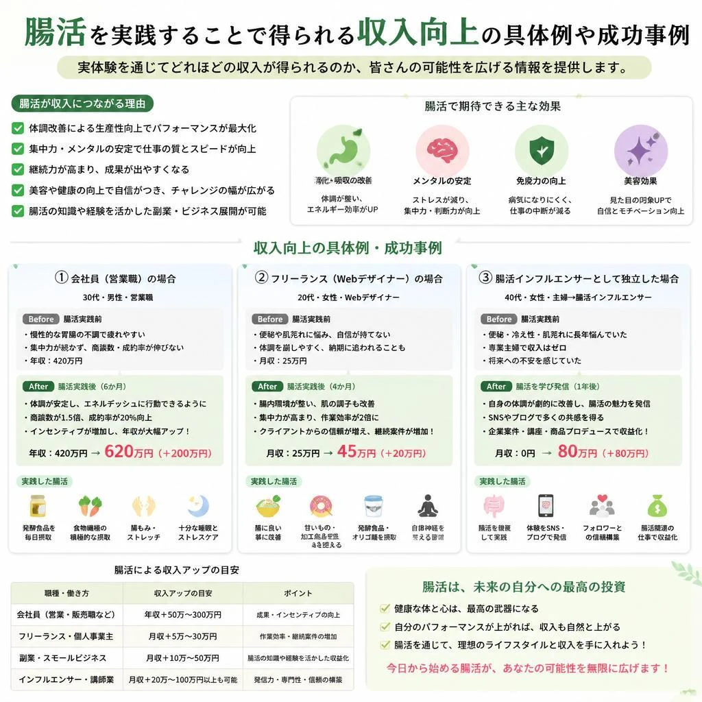 腸活を通じて得られる収入アップの方法