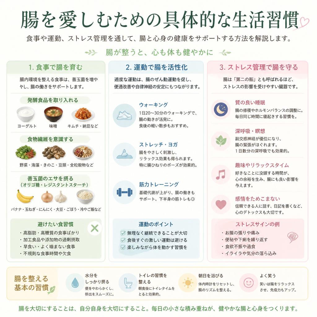 腸活を取り入れた生活習慣