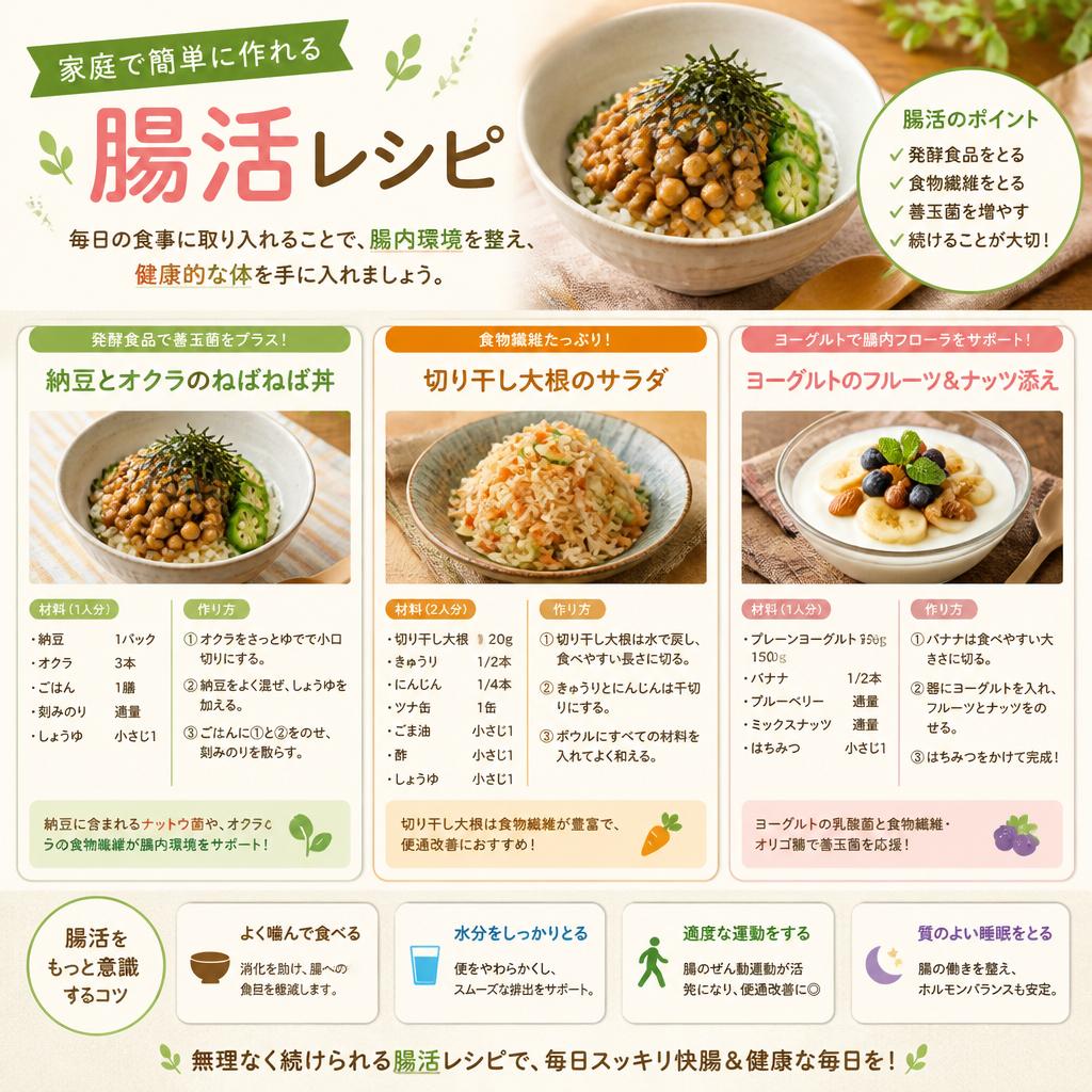 簡単にできる腸活レシピ集