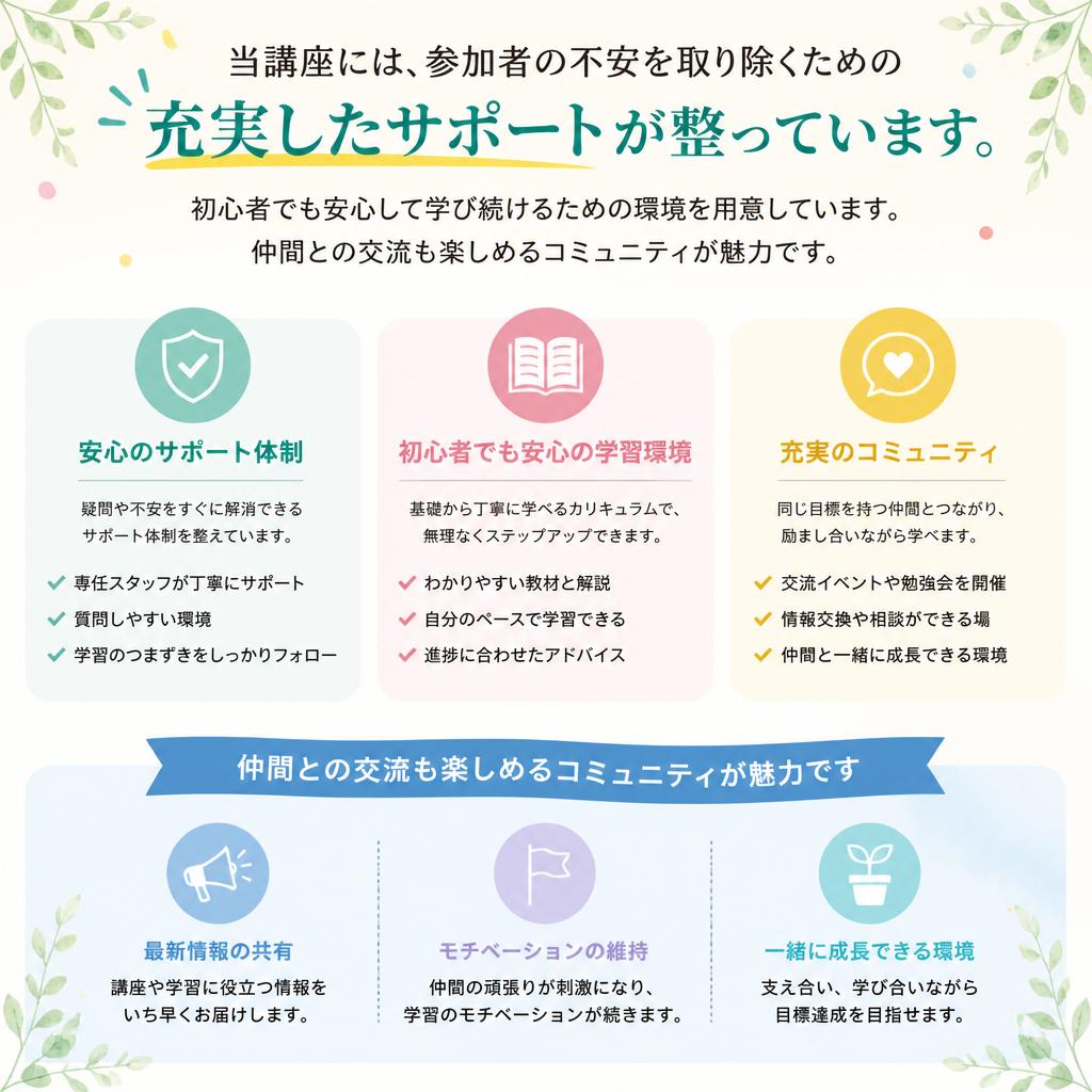 成功するためのサポート体制
