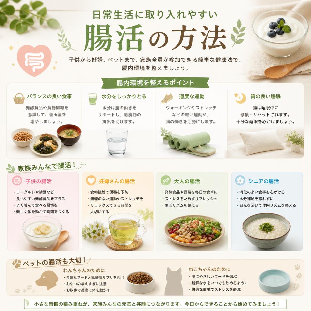 家族みんなでできる簡単腸活法