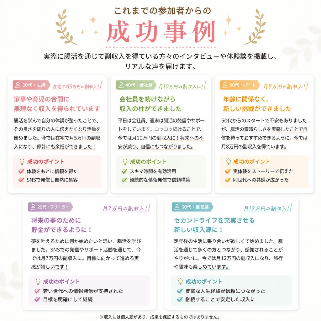 成功事例と参加者の声
